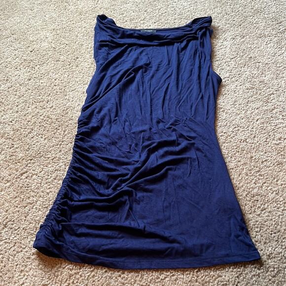 Halogen Cowell high neck long tank top in midnight blue size Small - Picture 1 of 4